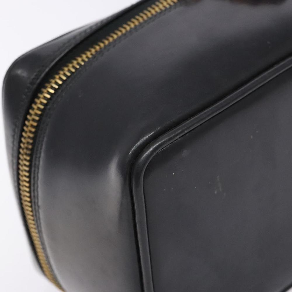 GUCCI Bamboo Vanity Hand Bag Patent leather Navy Gold 032 1705 0151 Auth 139591 - Picture 14 of 16